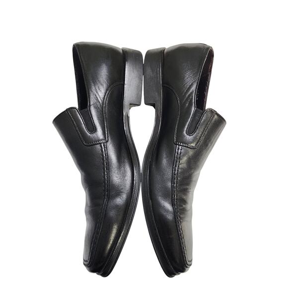 Monte Rosso Mens Lucca Nappa Leather Loafers Size 10.5 Black Leather Italy Dress - Picture 4 of 10